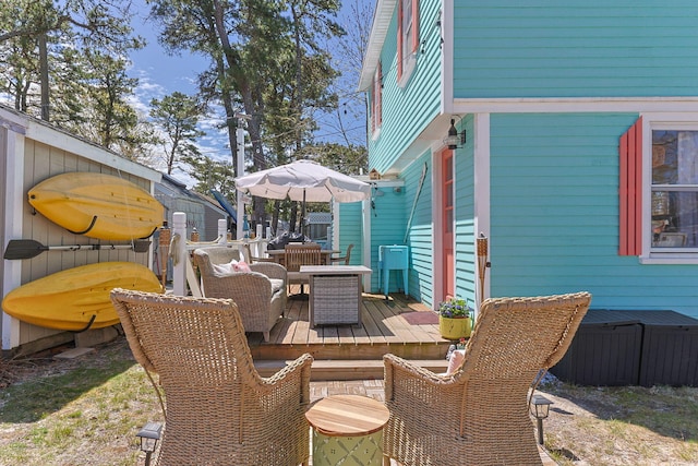 view of patio with outdoor dining space