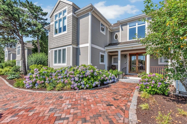 view of front of property with covered porch