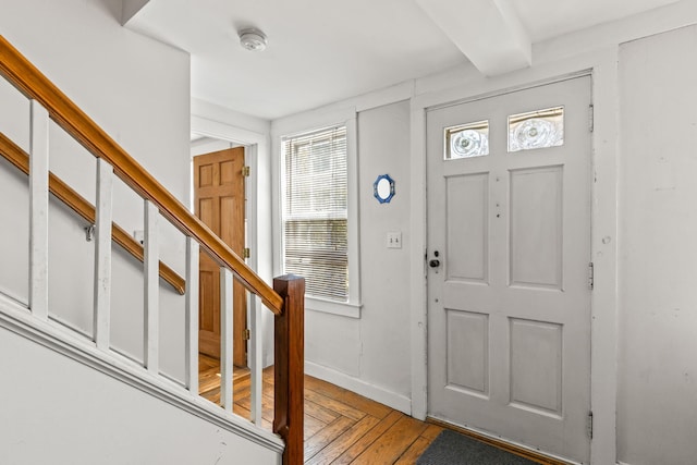 248 N Falmouth Hwy, North Falmouth, MA 02556 - entryway with baseboards and stairway