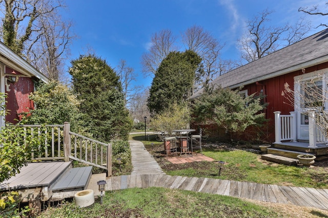 248 N Falmouth Hwy, North Falmouth, MA 02556 - view of yard featuring a wooden deck