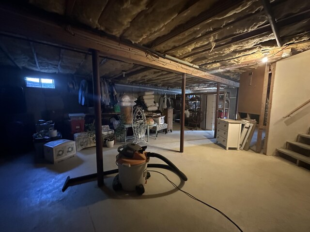 view of basement