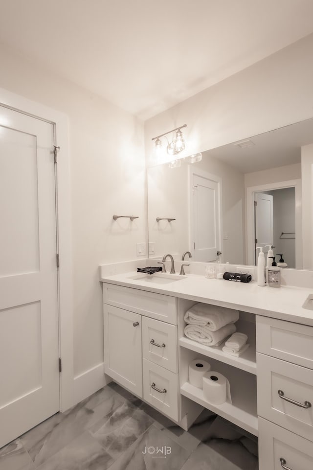 bathroom with vanity