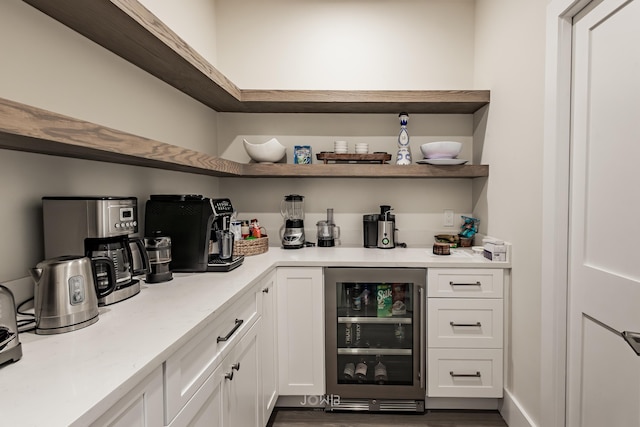 pantry featuring beverage cooler