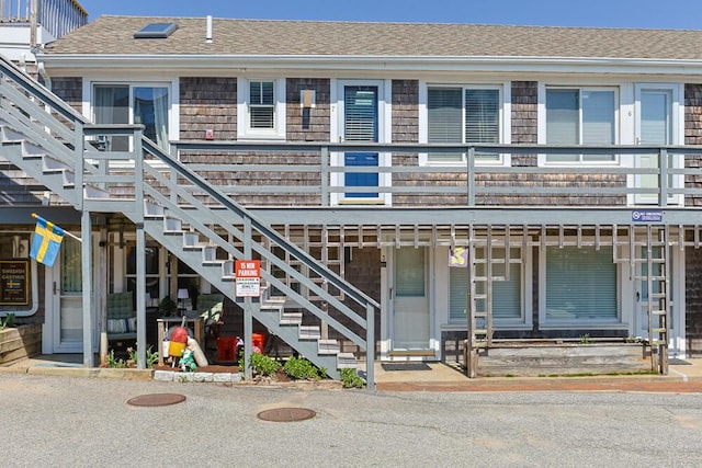 exterior space with stairs
