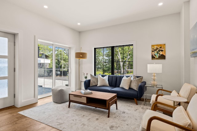 50 Nelson Ave Unit 4, Provincetown, MA 02657 - living area with light wood-style flooring and recessed lighting