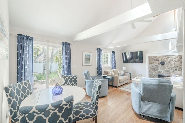 37 Old Salem Way, Osterville, MA 02655 - dining area featuring lofted ceiling and light wood finished floors