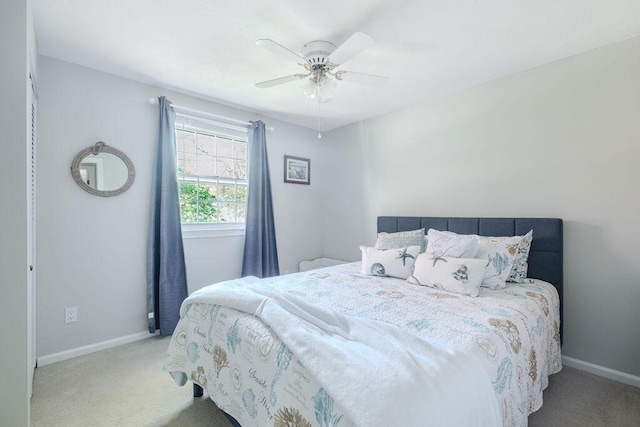 37 Old Salem Way, Osterville, MA 02655 - bedroom with carpet flooring, baseboards, and ceiling fan