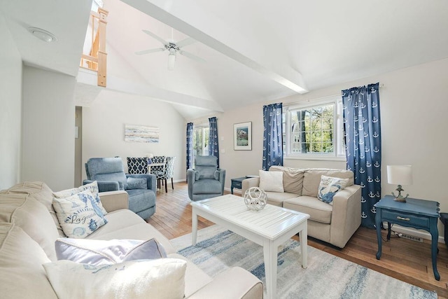 37 Old Salem Way, Osterville, MA 02655 - living room featuring plenty of natural light, wood finished floors, and ceiling fan