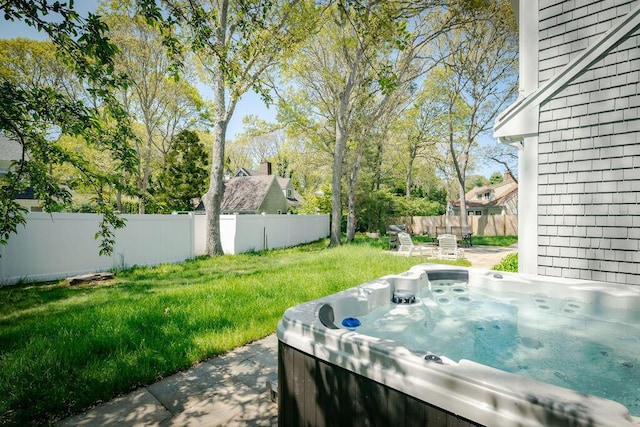 37 Old Salem Way, Osterville, MA 02655 - view of yard with a hot tub and a patio area