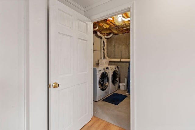 laundry area featuring laundry area and separate washer and dryer