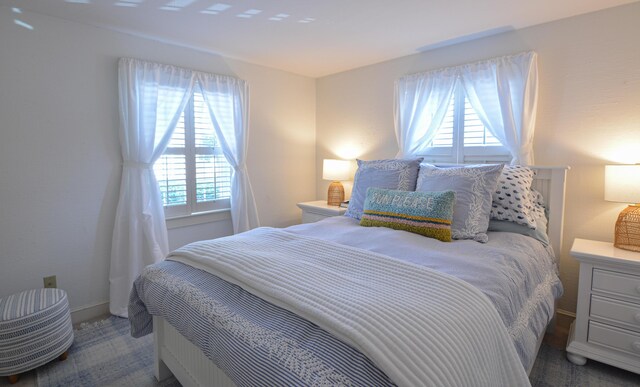 bedroom with baseboards