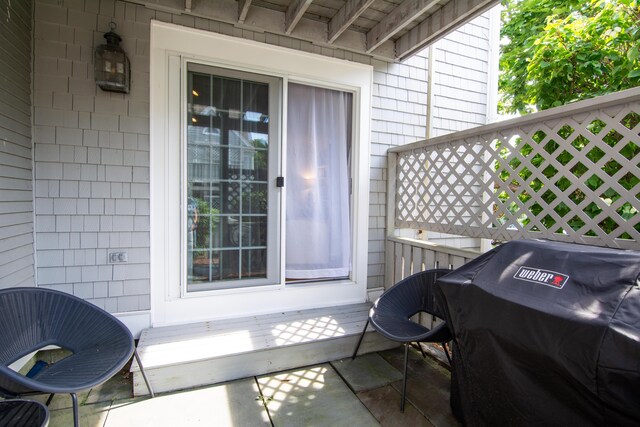 view of patio with grilling area