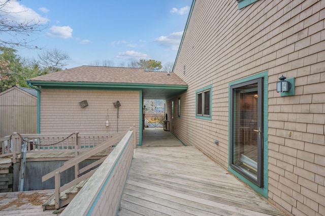 view of wooden deck