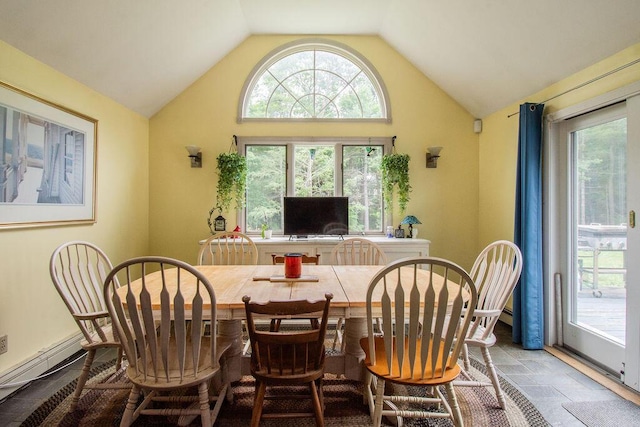 24 Indigo Ln, Osterville, MA 02655 - dining space with vaulted ceiling