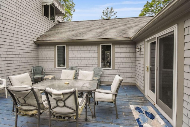 24 Indigo Ln, Osterville, MA 02655 - wooden terrace featuring outdoor dining space