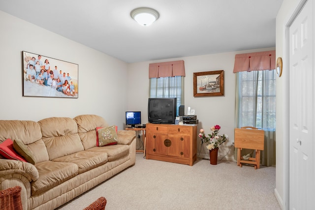 view of carpeted living room