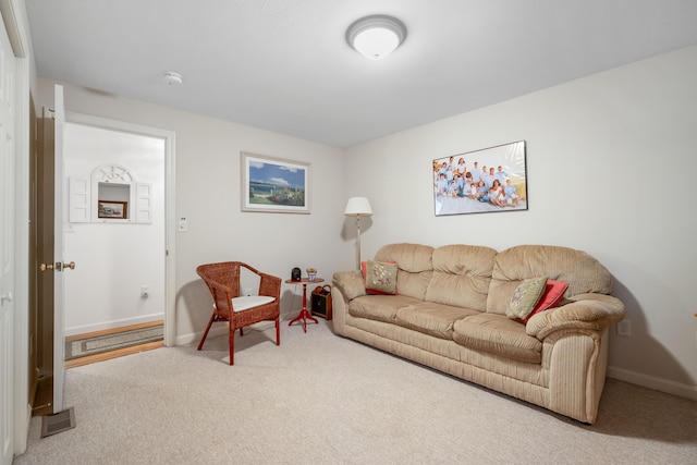 view of carpeted living room