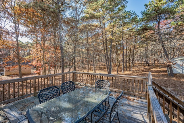 view of wooden deck