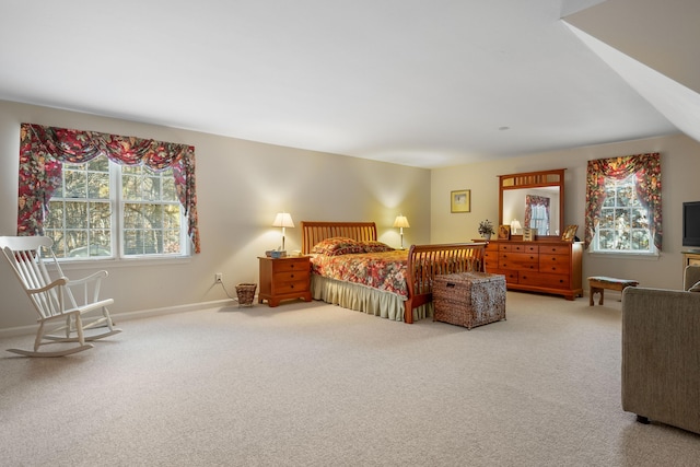 bedroom featuring carpet floors