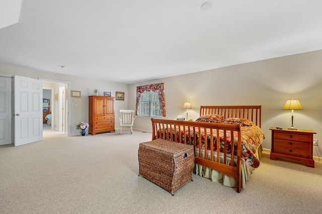 bedroom with carpet floors