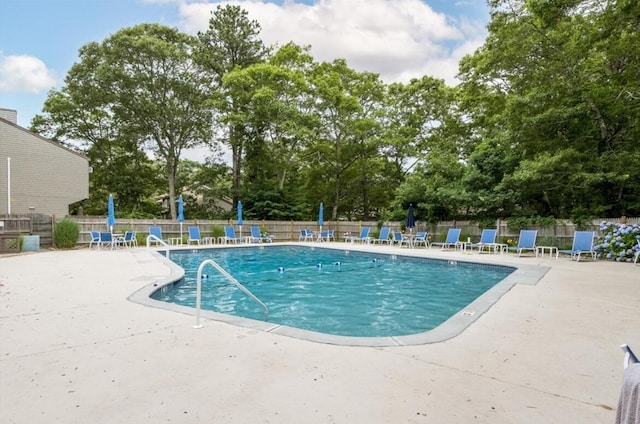 view of pool with a patio