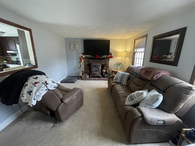 view of carpeted living room