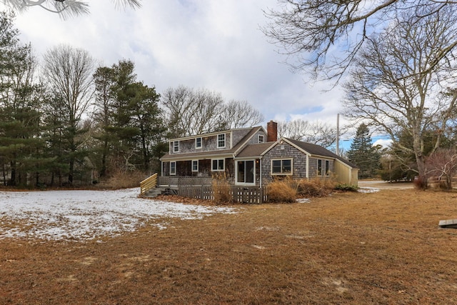 view of front of home featuring covered porch