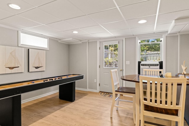 74 Deering Dr, Chatham, MA 02633 - playroom featuring light wood-type flooring, recessed lighting, and a drop ceiling