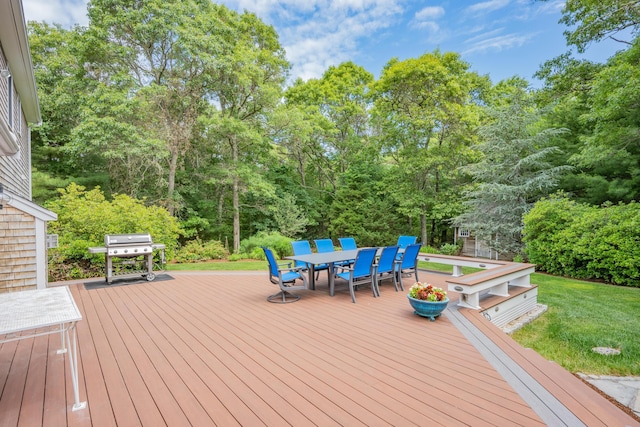 2 Julie Ln, Cotuit, MA 02635 - deck with outdoor dining space and area for grilling