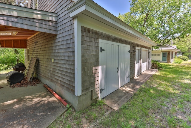 view of home's exterior featuring a garage