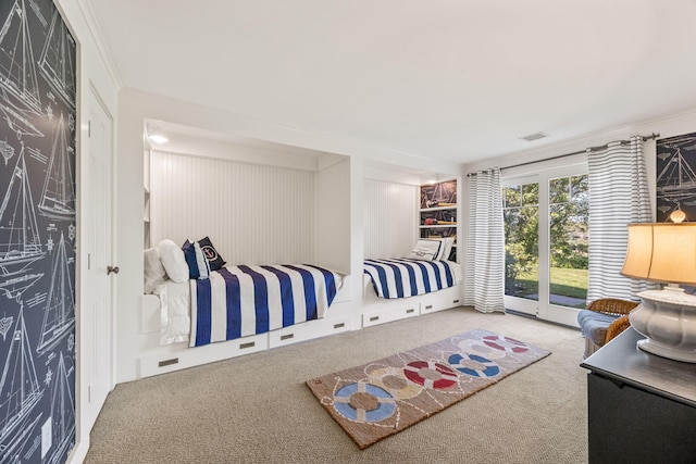 30 Tisquantum Rd, Chatham, MA 02633 - bedroom with carpet, ornamental molding, and access to exterior