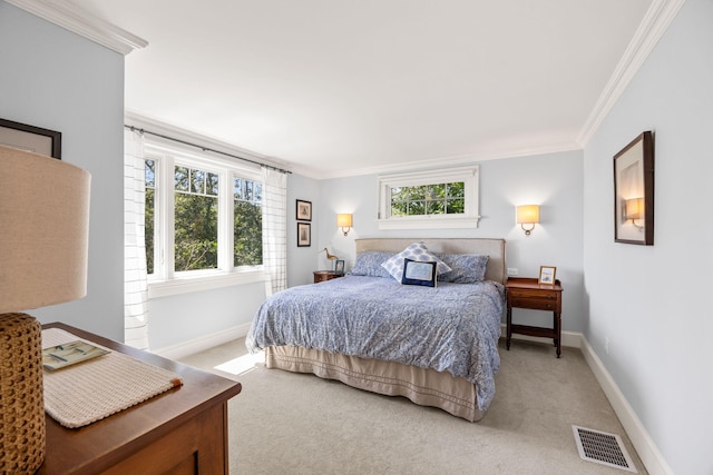 30 Tisquantum Rd, Chatham, MA 02633 - carpeted bedroom featuring crown molding and multiple windows