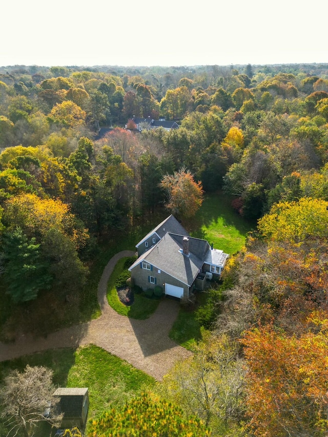 aerial view with a view of trees