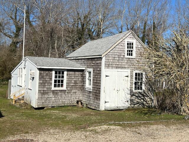 view of shed