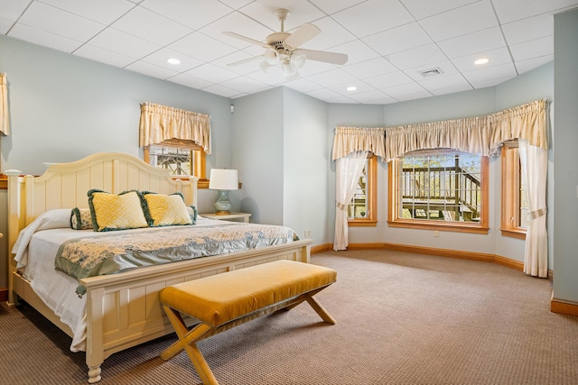 38 Captain Baker Rd, Brewster, MA 02631 - bedroom featuring carpet, multiple windows, baseboards, and a ceiling fan