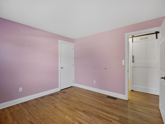 empty room featuring light wood-type flooring