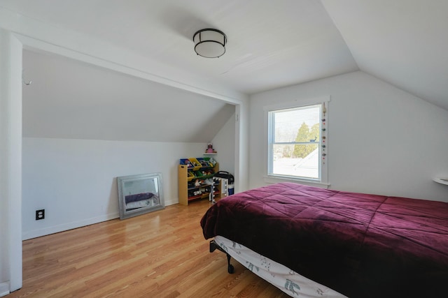 885 Sandwich Rd, Hatchville, MA 02536 - bedroom with lofted ceiling and wood finished floors