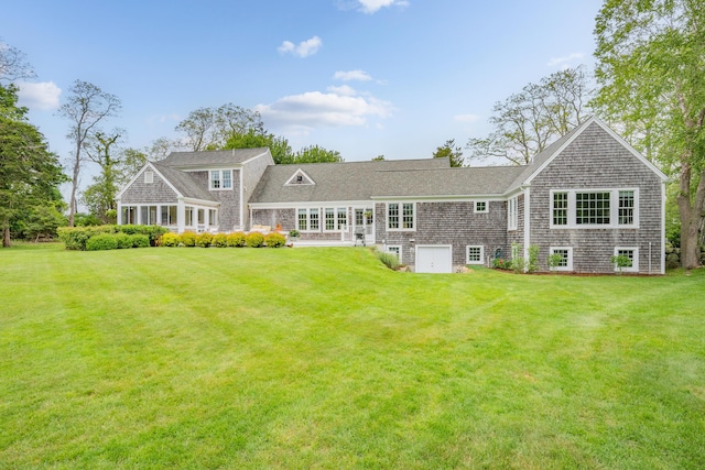 350 Plum St, West Barnstable, MA 02668 - rear view of house with a yard