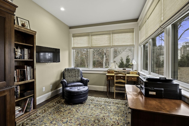 5 Jakes Ln, Brewster, MA 02631 - office space with recessed lighting, baseboards, and dark wood-style floors