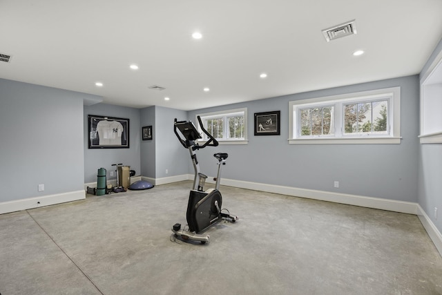 5 Jakes Ln, Brewster, MA 02631 - workout room with recessed lighting, baseboards, and visible vents