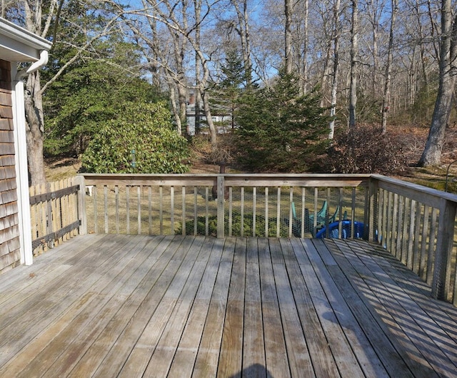 103 Moco Rd, West Barnstable, MA 02668 - deck with view of wooded area
