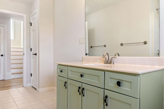 14 Kendrick Ave, Wellfleet, MA 02667 - bathroom with vanity, tile patterned flooring, and baseboards