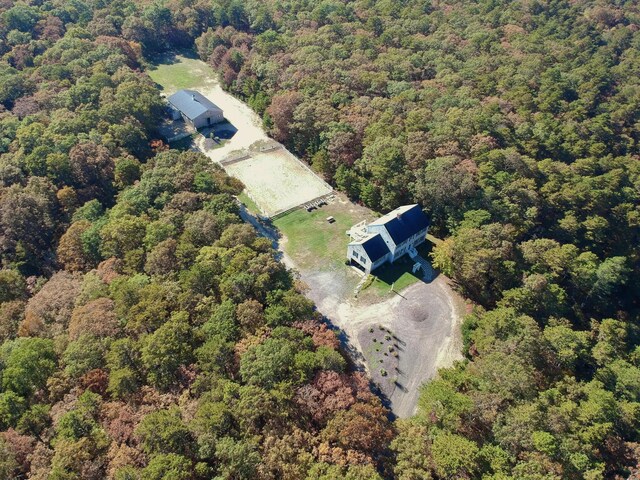 341 Service Rd, Sandwich, MA 02563 - bird's eye view featuring a forest view