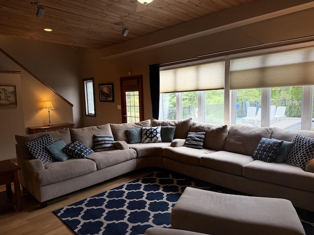 3 Wolf Rd, Buzzards Bay, MA 02532 - living room featuring wood finished floors and wood ceiling