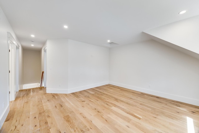 213 N Falmouth Hwy Unit 5B, North Falmouth, MA 02556 - bonus room featuring baseboards, light wood-style floors, and recessed lighting