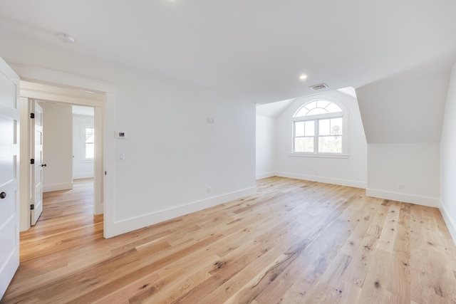 213 N Falmouth Hwy Unit 5B, North Falmouth, MA 02556 - interior space featuring plenty of natural light, light wood-style floors, vaulted ceiling, and baseboards