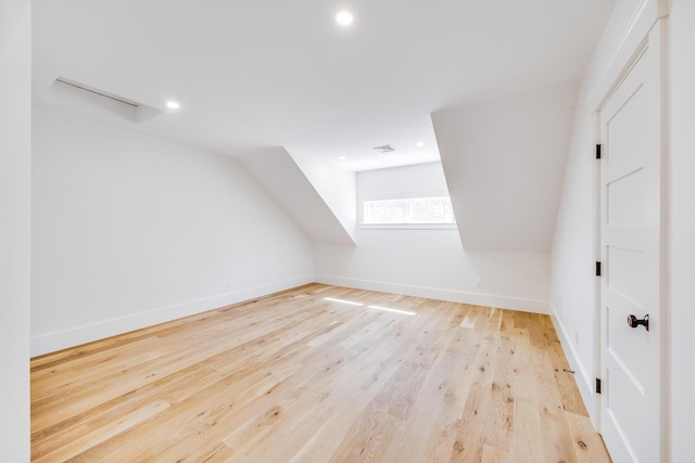 213 N Falmouth Hwy Unit 5B, North Falmouth, MA 02556 - bonus room featuring wood finished floors, recessed lighting, baseboards, and vaulted ceiling