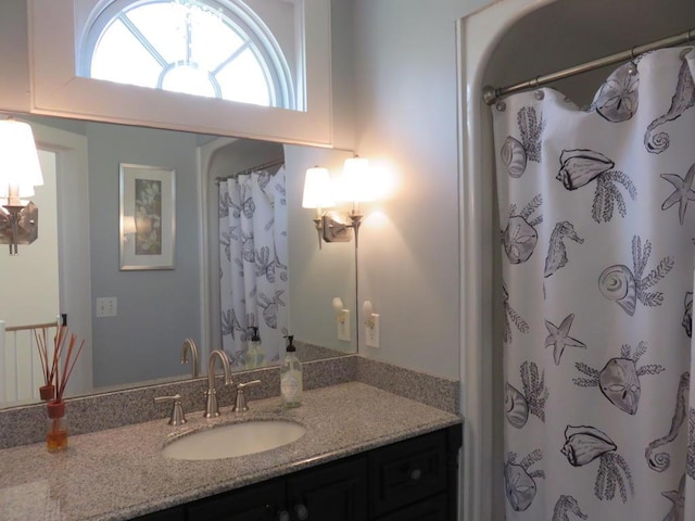 40 Brant Rock Rd, Mashpee, MA 02649 - full bath featuring vanity and a shower with curtain