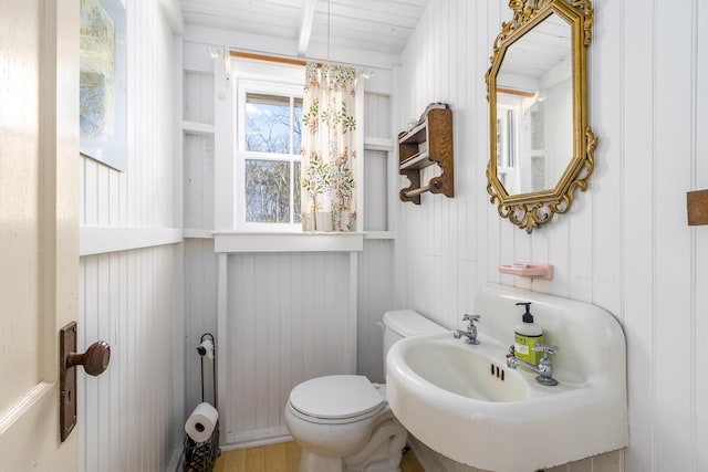 half bathroom with a sink and toilet