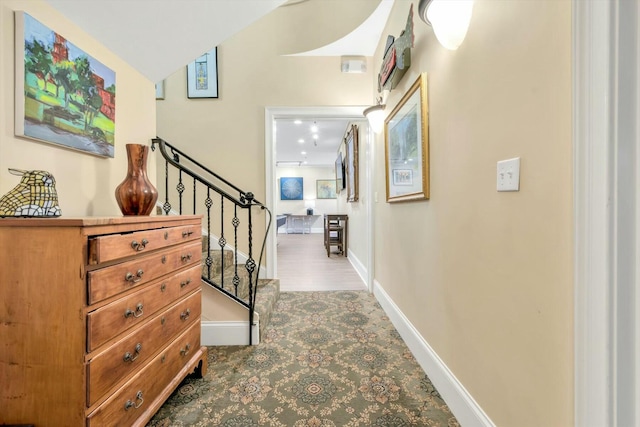 143 Main St, Sandwich, MA 02563 - hall featuring stairway and baseboards